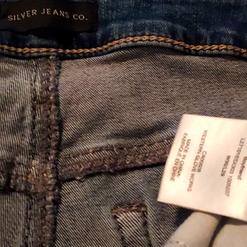 Silver boyfriend jeans